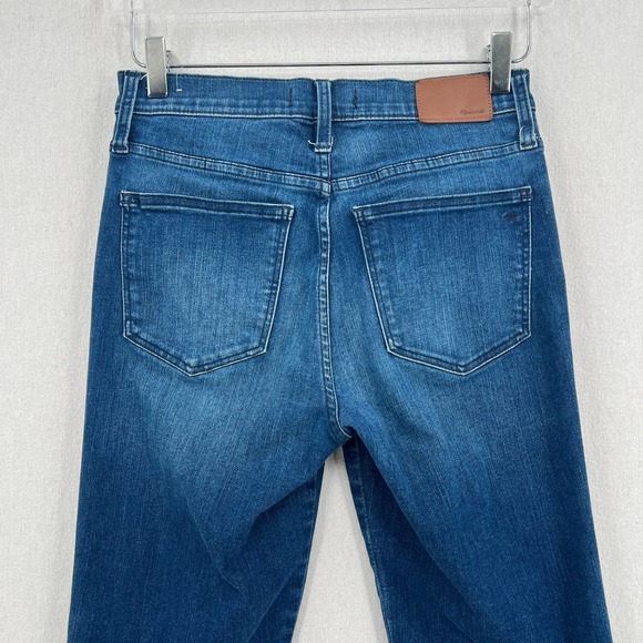 MADEWELL Jeans Womens 27 Blue Stovepipe Tux Ribbon Racer Stripe High Rise - Picture 7 of 12